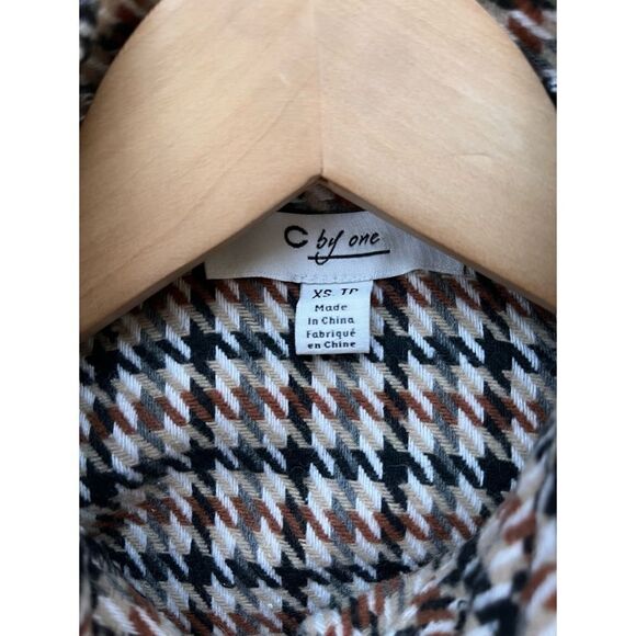 NWOT C by One by Chapter One Sportswear Women’s Houndstooth Shacket - Picture 7 of 10